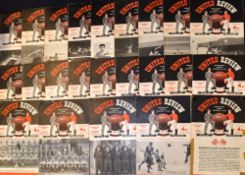 Manchester Utd 1956/57 home football programme collection nos. 3-10, 12-22 plus European Cup