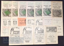 Collection of Swansea Town home football match programmes to include 1948/49 Exeter City, 1949/50