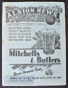 1938/39 West Bromwich Albion v Blackpool reserves Central League match programme 18 March; tiny edge