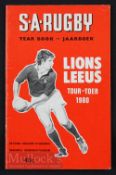 1980 South African Rugby Yearbook inc 1st Test Programme v British Lions: The SARB’s yearbook with