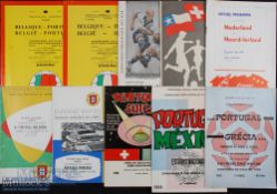 Collection of overseas internationals to include 1960 Germany v Portugal, Switzerland v Chile,