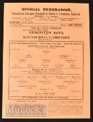 1945/46 Testimonial match Tottenham Hotspur v FA XI football programme 7 May single sheet programme.