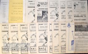 Selection of Stockport County home friendly football programmes 1950/51 Managers Ex-international