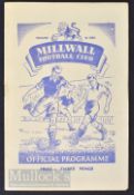 1951 Festival of Britain Millwall v H.F.C. Haarlem football programme 9 May; team changes o/wise