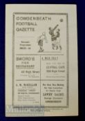 1949/50 Cowdenbeath v Rangers Scottish League Quarter-final football programme 21 September slight