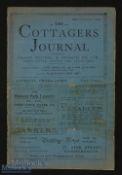 Pre war 1925/26 Fulham v Blackpool Div. 2 football match programme 17 April; worn cover with spine