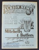 1937/38 West Bromwich Albion v Liverpool reserves Central League match programme 9 October Good.