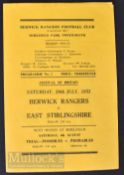 1951 Festival of Britain Berwick Rangers v East Stirlingshire match programme 28 July, 4 pager;
