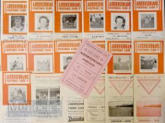 Selection of Airdrieonians home match programmes to include 1948/49 Arbroath 1951/52 Celtic (SLC)