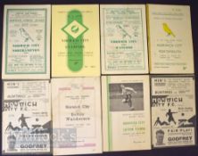 Selection of Norwich City home match programmes 1948/49 Notts. County, Luton Town (Robinson