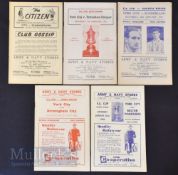 Collection of York City FAC home match programmes to include 1954/55 Scarborough, Tottenham