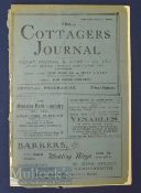 Pre war 1925/26 Fulham v Middlesbrough Div. 2 football programme Xmas Day; loose covers with