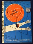 1954 World Cup Hungary v West Germany Pool 2 qualifying football programme 20 June at Basle. Good,