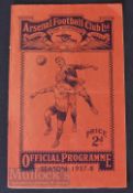1937/38 Arsenal v Coventry City football programme 4 December, London Combination match; Fair
