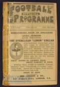 1915/16 Liverpool v Manchester Utd match programme 22 April; selotape to spine, centre crease,