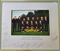 1995 Official Ryder Cup Johnnie Walker European Team Signed Photograph - played at Oak Hill