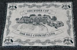 Rare 1995 Ryder Cup Oak Hill USA Fabric Throw – a special gift given to only the players and