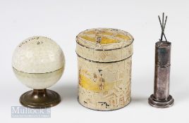 Collection of various golf related table lighters and humidor from the mid 20thc – Variety Golfing