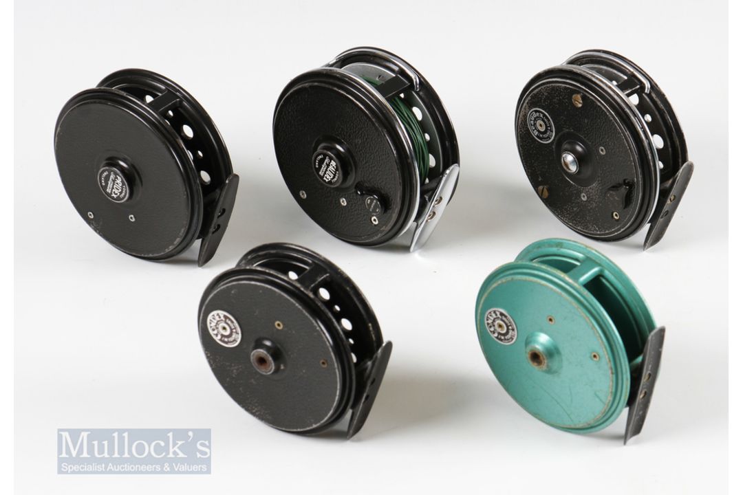 5x Youngs Fly Reels – 2x Youngs & Son 3 ¼” reels, one having retaining screw replaced and a 3 3/8” - Image 2 of 2