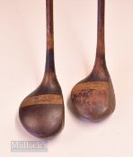 2x Jack White Autograph woods – large head striped topped brassie and a spoon both fitted with