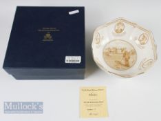Bill Waugh Millennium Golf Collection Aynsley Bone China Bowl – ltd ed no. 5/2000 featuring Old