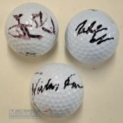 3x Swedish Ryder Cup and Tournament Winners signed golf balls – Jasper Parnevik (3x Ryder Cup