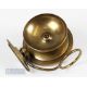 Malloch’s of Perth Patent brass reel side caster salmon fly reel - drum 4” diameter, with script - Image 1 of 3
