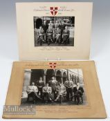 1941 and 1942 Cambridge University Golf Team Photographs with Motif and details to top depicts