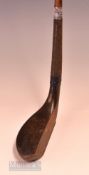 Tom Morris St Andrews longnose dark stained beech wood putter c1885 – head measures 5.5”x 1.75” x