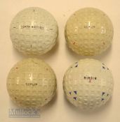4x Good Square Mesh Golf Balls – 2x unused Dunlop Goblins; North British Scotland Remould; and
