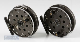 Grice & Young 4 ¼” Avon Royal Supreme centrepin reel twin handle, line guide, on/off drag to rear,