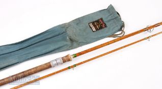 Fosters, Ashbourne “The Ideal” Split Cane Spinning Rod 9ft 7in 2 piece, with 24” handle, sliding