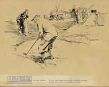 Bertram Prance (b.1889 – d.1958) original humorous golf sketch published in The Punch dated 6th