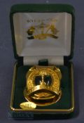Rare 2006 Ryder Cup 10ct gold plated and emerald green enamel money clip given to players and