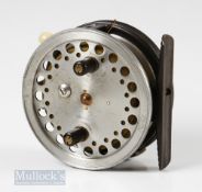 Hardy Bros Super Silex 3 ¾” Alloy Casting Reel with twin black handles, rim tension regulator with