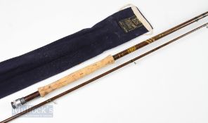 Hardy Richard Walker Reservoir Superlight Fibreglass Fly Rod 9ft 3in 2 piece, line 7/8, lined rings,