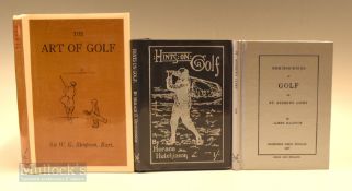 Collection of “Classics of Golf” books (3) – Horace Hutchinson “Hints on Golf” first publ’d in