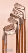 Collection of 6x ladies right hand and left hand irons – Spalding L/H mashie, Cochranes L/H mashie