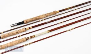 Hardy Bros Fibalite Perfection 9ft 6in 2 piece rod line 6/7# in need of attention with non-