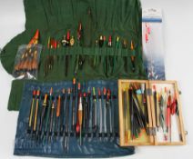 50+ Waggler Floats with 5 unused quill floats, all in 2 rolls