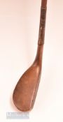 Fine and elegant late Tom Morris dark stained dog wood longnose slim putter c1895 – fitted with