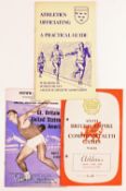 1961 Great Britain v United States of America British Amateur Athletic Board Programme date 21 and