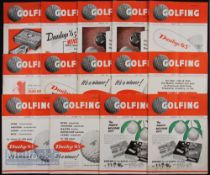 1955 and 1956 Golfing (incorp. Popular Golf) monthly magazines (14) – a complete run covering all