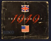 1949 Ryder Cup Golf Programme played at Ganton Golf Club – USA winning 7-5 – has the usual