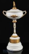 Extremely Rare 1987 Ryder Cup Ceramic Trophy produced by Cybis USA to commemorate the event - a