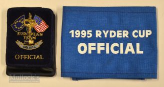 2x 1995 Ryder Cup “Official” items – European Team Official embroidered and braided blazer pocket