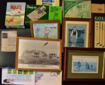 Golf related mixed items to include Plot Golf Game, golfer’s scorecard and accessory pack, The abbey