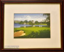 Graeme Baxter – unique collection of 6x 1990s miniature coloured golf prints of Open Golf