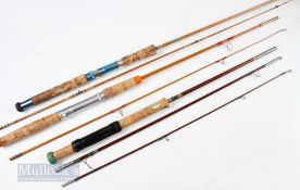 3x Spinning Rods – Abu 325 6ft 3 piece in mcb, F T Williams, England The Craftsman split cane 7ft
