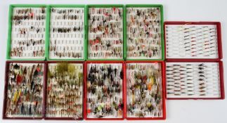 5x Fox Fly Boxes and Flies containing buzzers, nymphs, lures etc (300+)